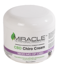 Load image into Gallery viewer, CBD Chiro Cream 1500mg 4oz Jar **New and Improved OTC Formula**