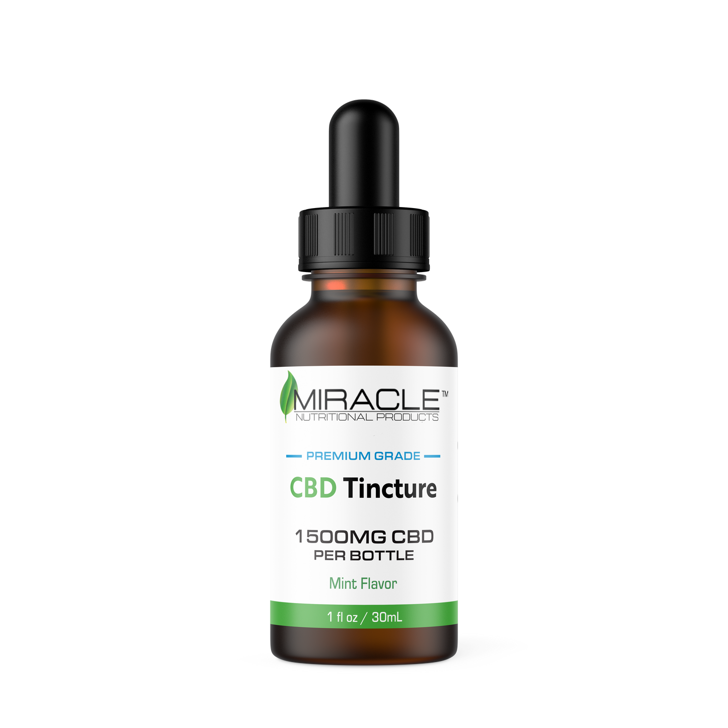 1500mg Broad Spectrum CBD Tincture Oil - Mint Flavor