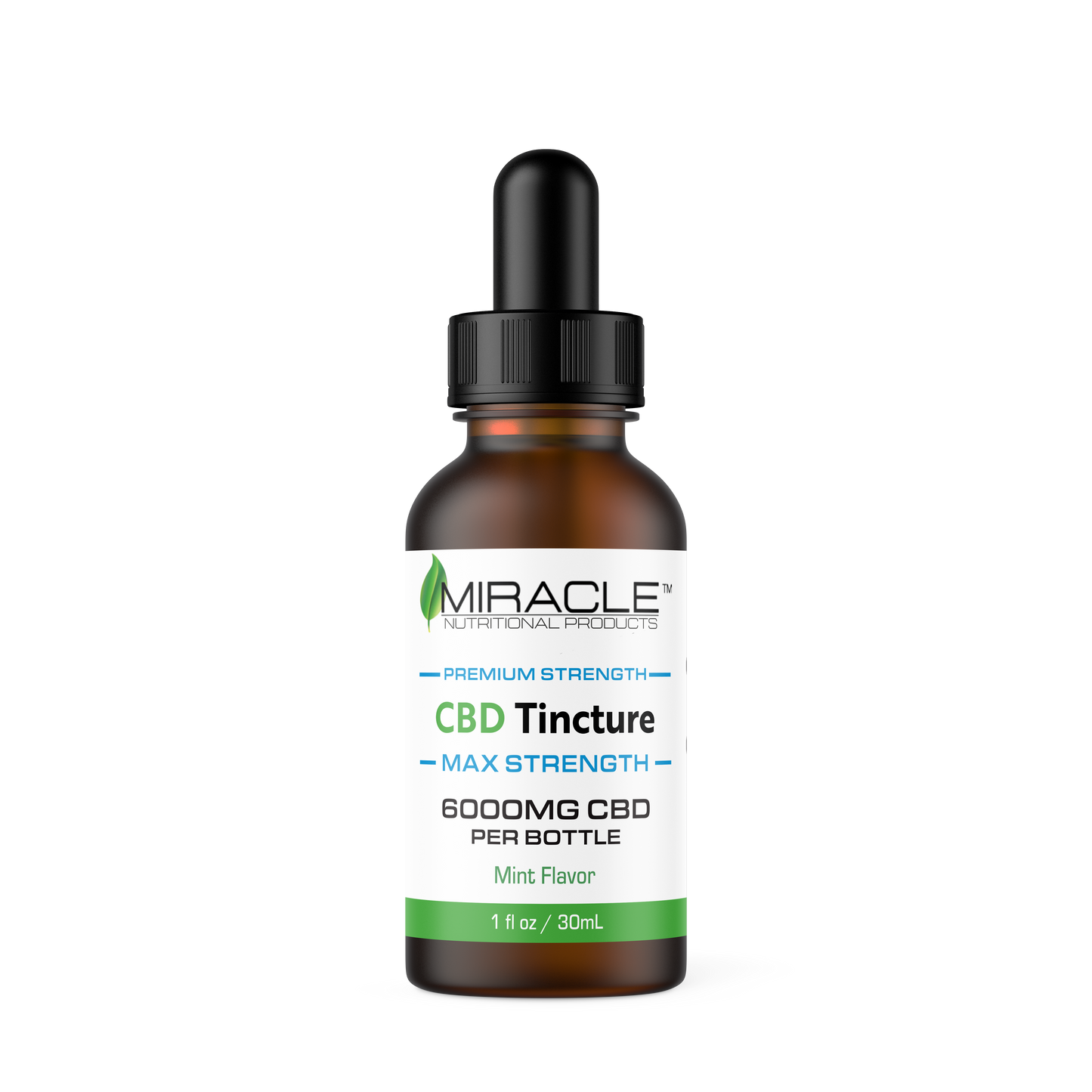 6000mg Broad Spectrum CBD Tincture Oil - Mint Flavor