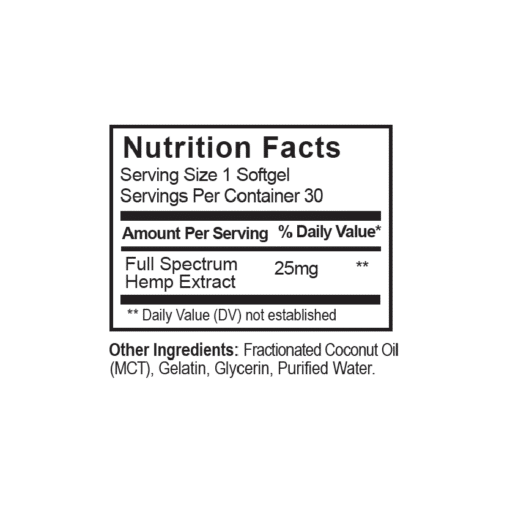 25mg Full Spectrum CBD Softgels