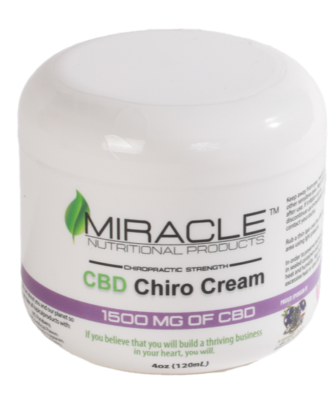 CBD Chiro Cream 1500mg 4oz Jar     **New and Improved OTC Formula**