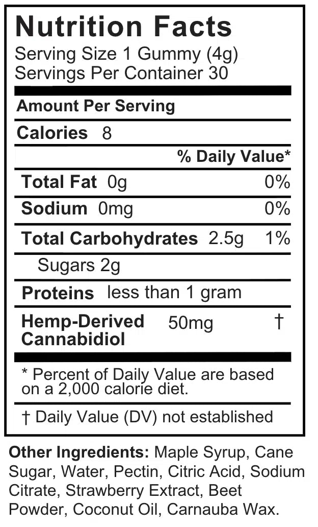 50mg CBD Isolate Gummies - 30ct.