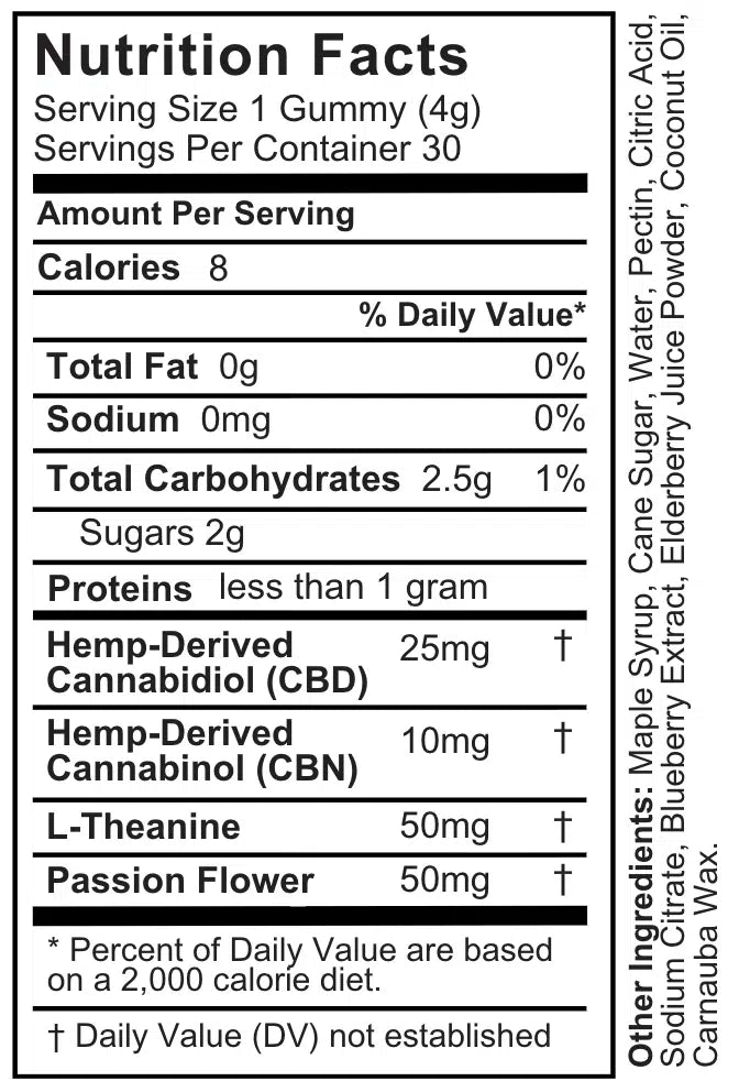 Sleep Gummies with 10mg CBN & 25mg CBD - 30ct.