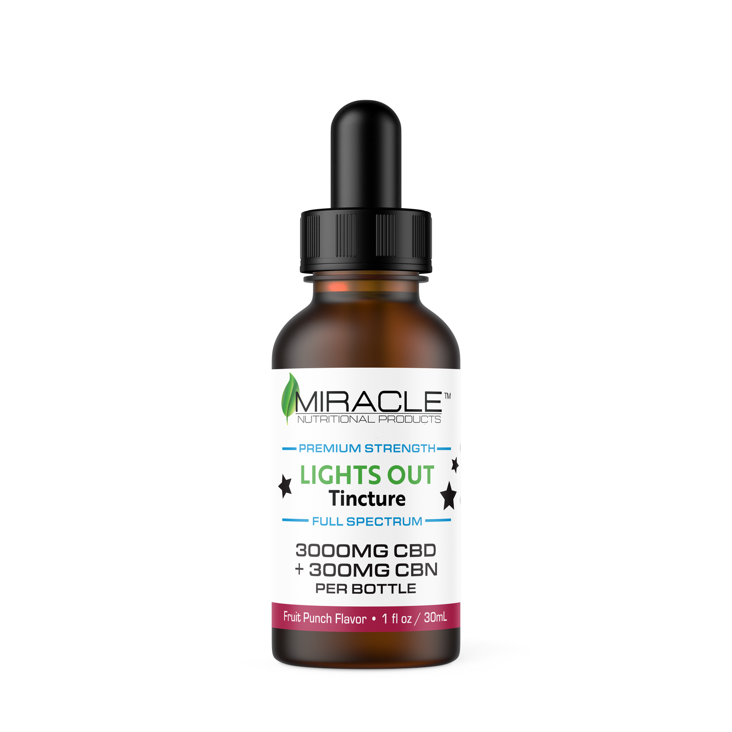 Lights Out Drops with 3000mg Full Spectrum CBD, 300mg CBN & 80mg D9