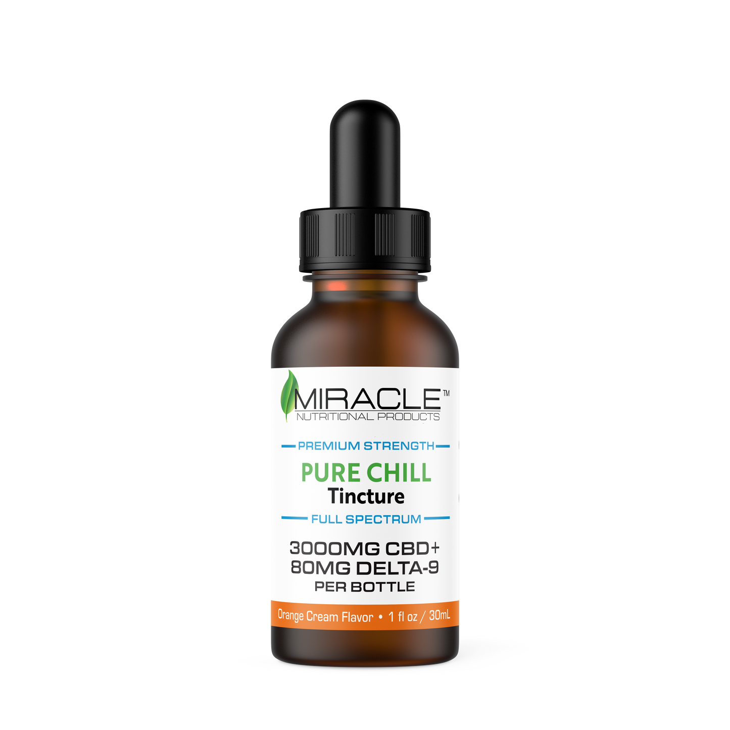 Pure Chill Drops with 3000mg Full Spectrum CBD & 80mg D9