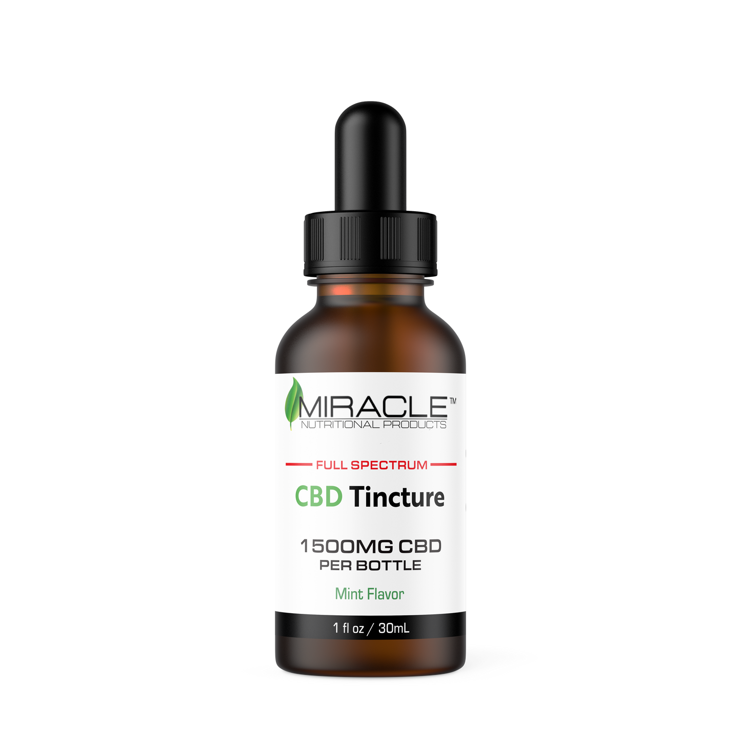 1500mg Full Spectrum CBD Tincture Oil - Mint Flavor